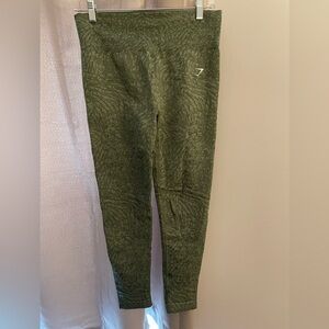 Olive Green Leggings with Tapered Design